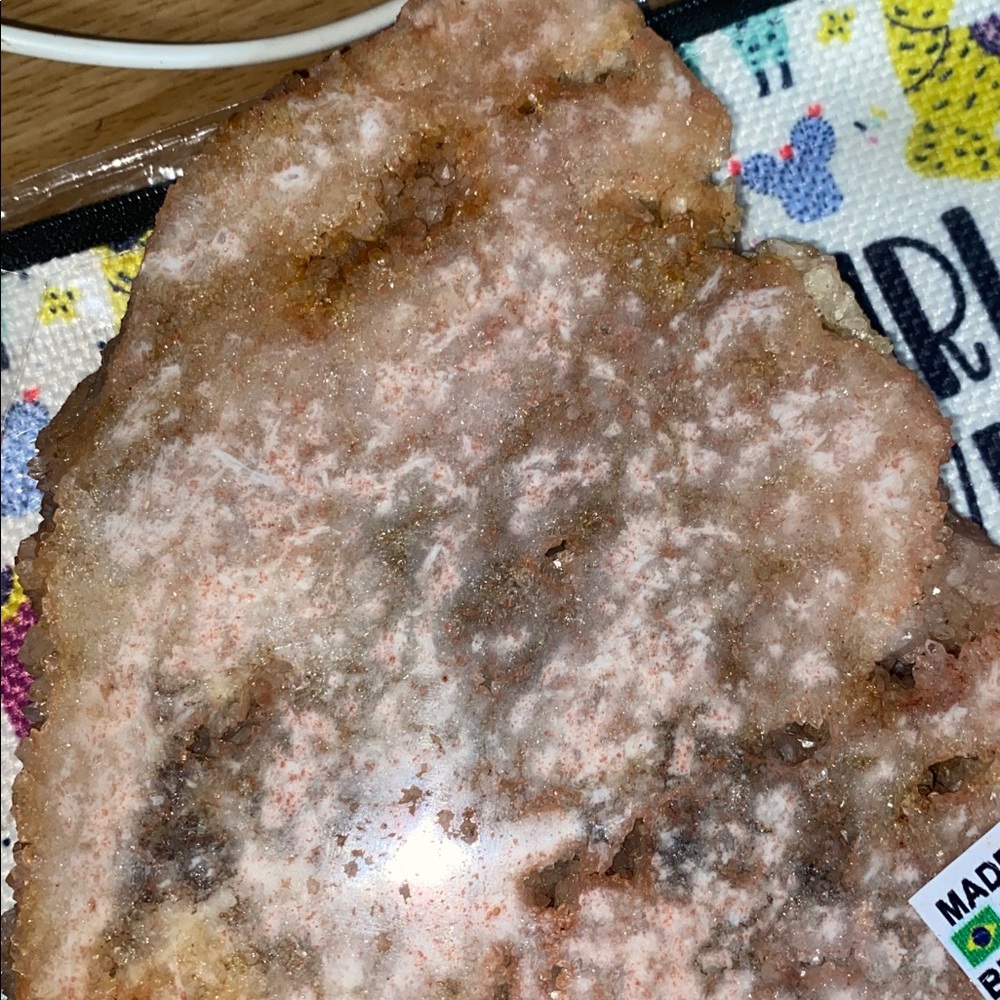 Natural Pink Amethyst with citrine slab from Brazil